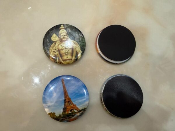 customized circle fridge magnet