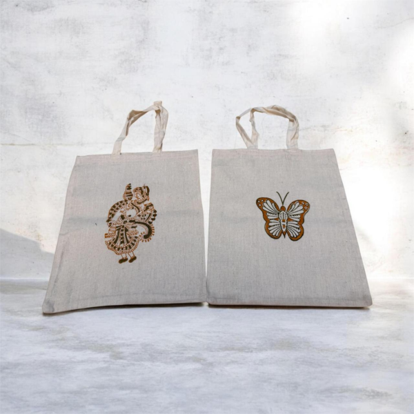 hand block print tote bags (size : 10x12 )