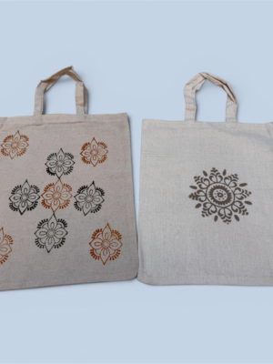 hand block print tote bags (size : 10x12 )